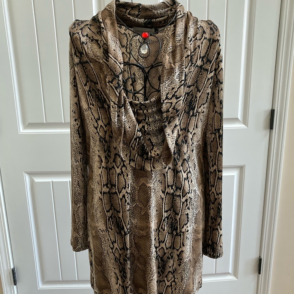 Early 2000s Snakeskin Print mini Dress